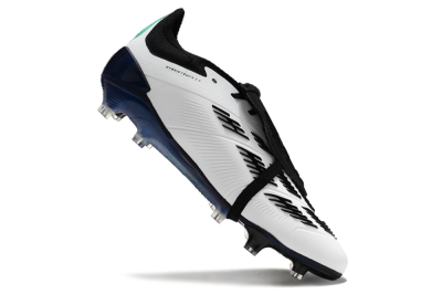 Men's Adidas Predator Elite Foldover Tongue FG Football Boots - White/Jade/Black