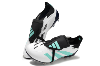 Men's Adidas Predator Elite Foldover Tongue FG Football Boots - White/Jade/Black