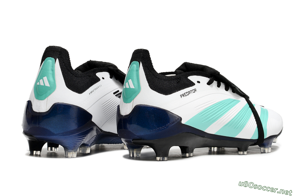 Men's Adidas Predator Elite Foldover Tongue FG Football Boots - White/Jade/Black 6