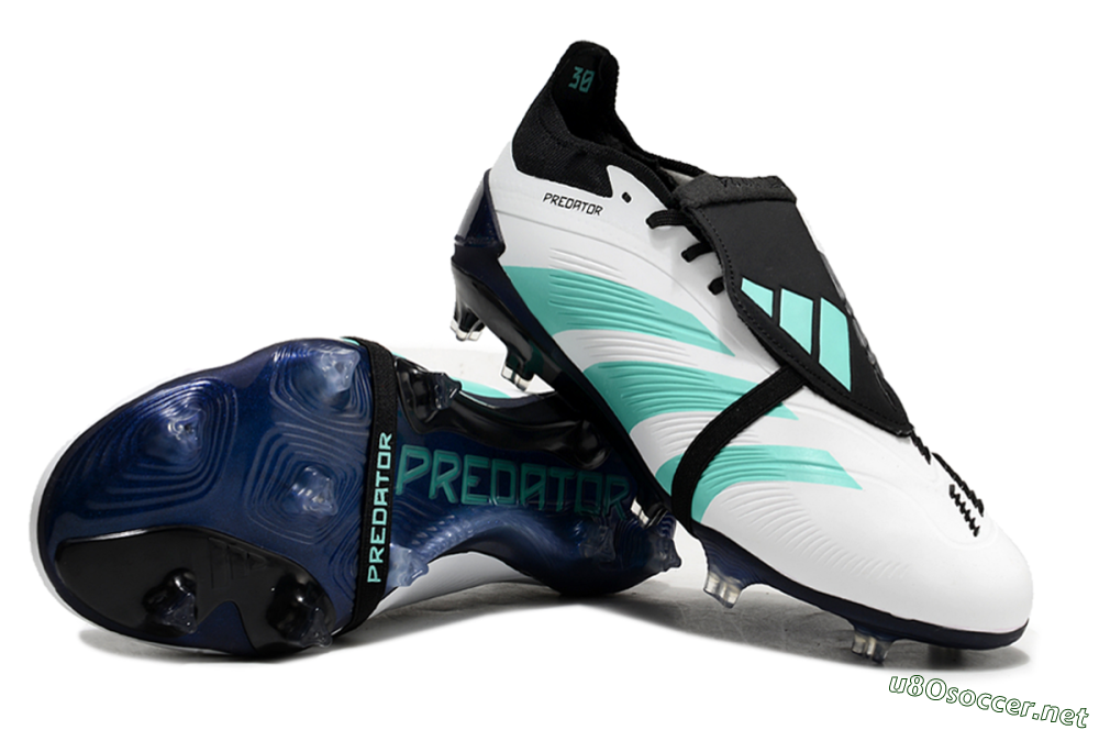Men's Adidas Predator Elite Foldover Tongue FG Football Boots - White/Jade/Black 1