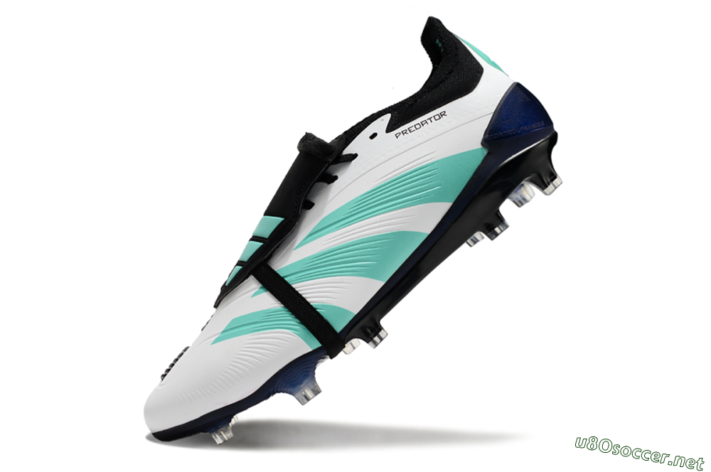 Men's Adidas Predator Elite Foldover Tongue FG Football Boots - White/Jade/Black 5