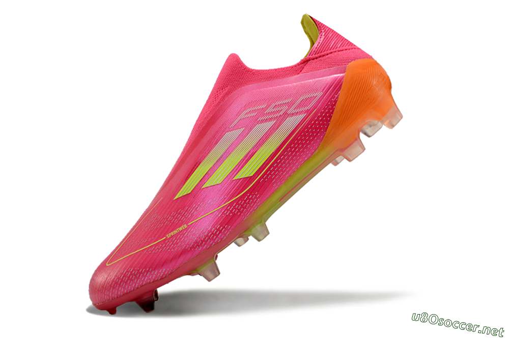 Men's Adidas F50 Elite FG Football Boots - Pink/Yellow/Orange 5
