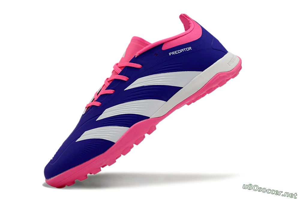 Unisex Adidas Predator 24 Elite TF Football Shoes - Blue/White/Pink 5