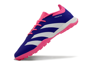Unisex Adidas Predator 24 Elite TF Football Shoes - Blue/White/Pink