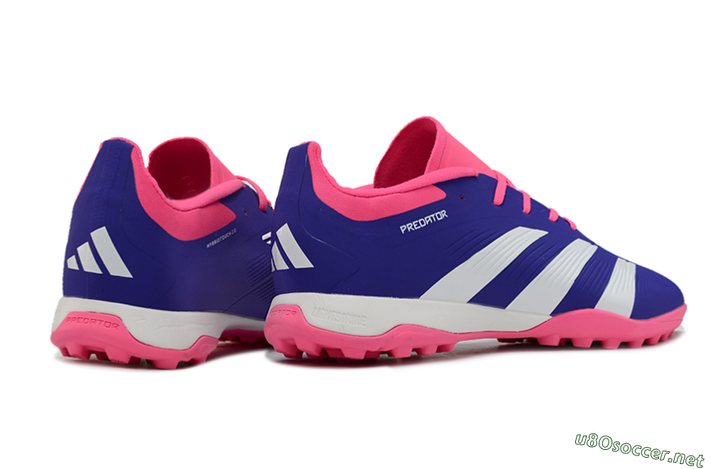 Unisex Adidas Predator 24 Elite TF Football Shoes - Blue/White/Pink 6