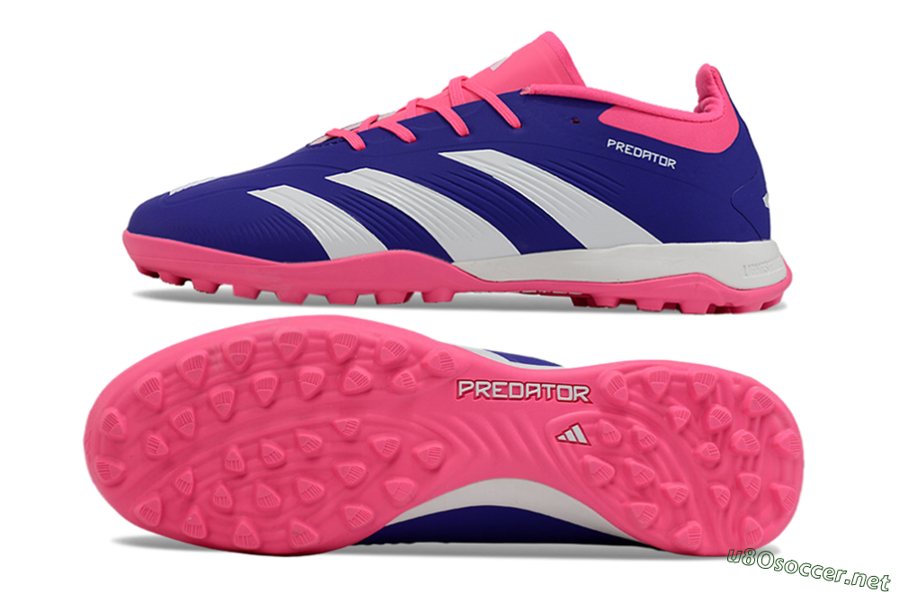 Unisex Adidas Predator 24 Elite TF Football Shoes - Blue/White/Pink 1