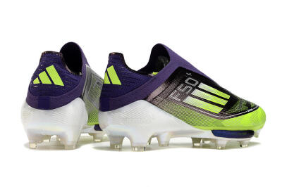 Men's Adidas F50+ Lightstrike Pro Laceless FG Football Boots - Purple/Yellow/White
