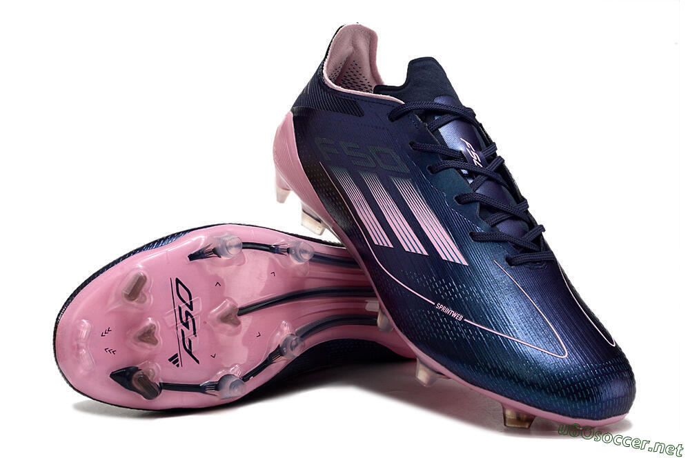 Men's Adidas F50 Elite FG Football Boots - Blue/Pink/Black 3