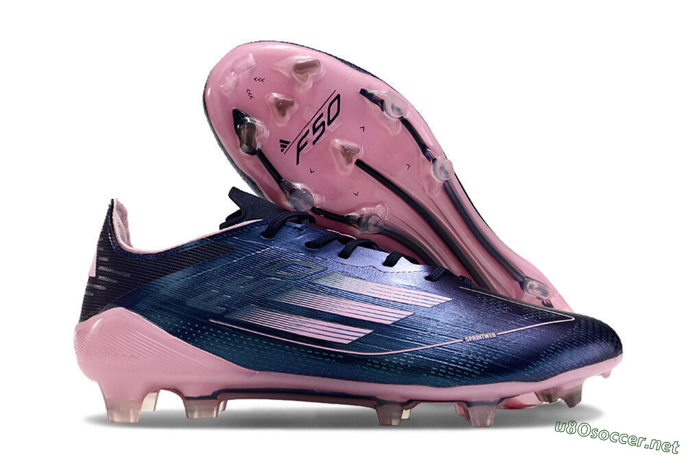 Men's Adidas F50 Elite FG Football Boots - Blue/Pink/Black 2