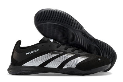 Men's Adidas Predator 24 Elite IC Football Shoes - Black/Silver