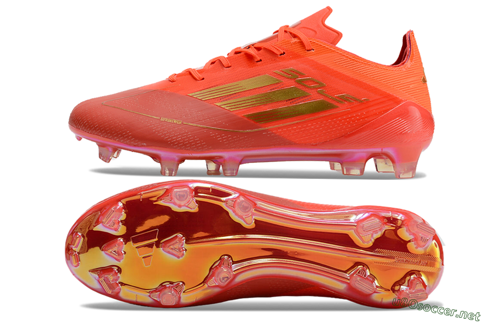 Men's Adidas F50 Elite FG Football Boots - Red/Gold 1