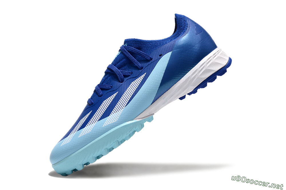 Kids Adidas X Speedportal.1 TF Football Shoes - Blue/White/Jade 5