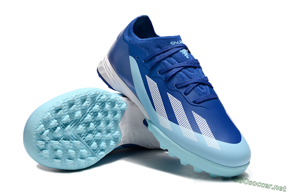 Kids Adidas X Speedportal.1 TF Football Shoes - Blue/White/Jade 3