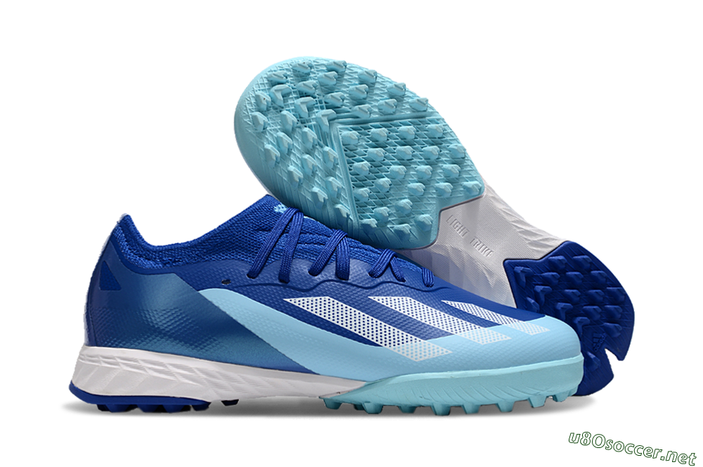 Kids Adidas X Speedportal.1 TF Football Shoes - Blue/White/Jade 2