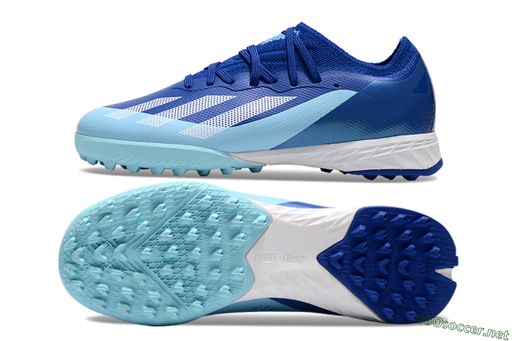 Kids Adidas X Speedportal.1 TF Football Shoes - Blue/White/Jade 1