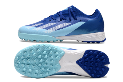 Kids Adidas X Speedportal.1 TF Football Shoes - Blue/White/Jade