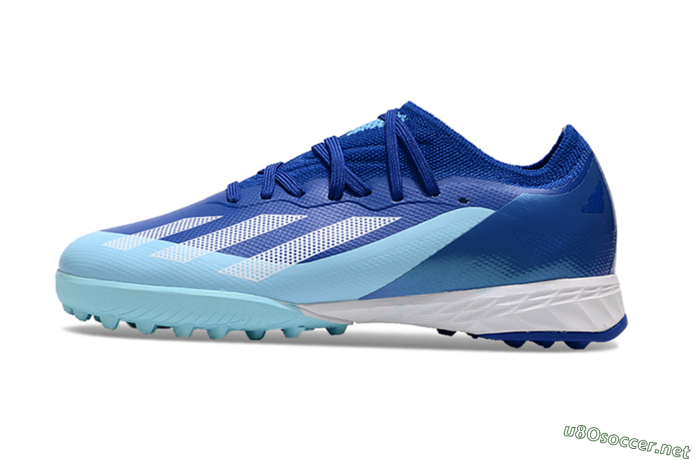 Kids Adidas X Speedportal.1 TF Football Shoes - Blue/White/Jade 0