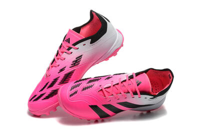 Men's Adidas Predator 24 Elite TF Football Shoes - Pink/Black/White