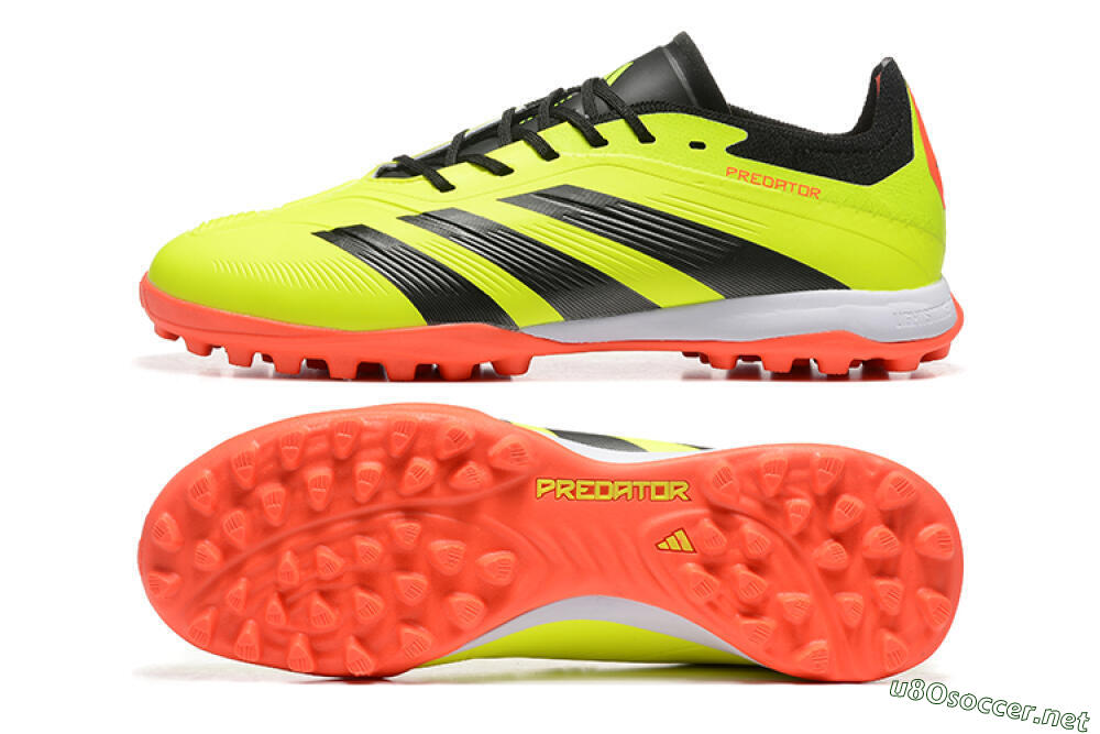 Men's Adidas Predator 24 Elite TF Football Shoes - Yellow/Black/Red 1