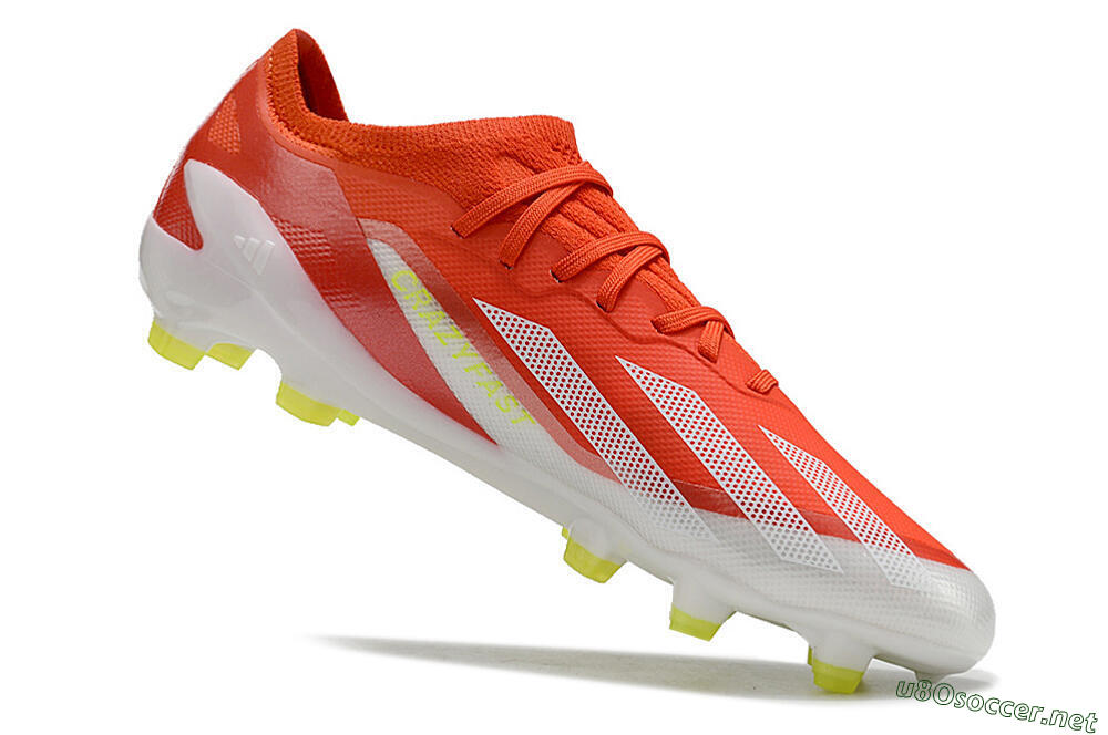 Kids Adidas X Speedportal.1 FG Football Boots - Red/White/Yellow 4