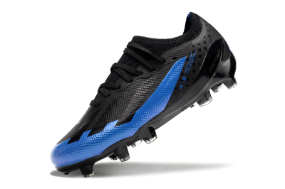 Kids Adidas X Speedportal.1 FG Football Boots - Black/Blue
