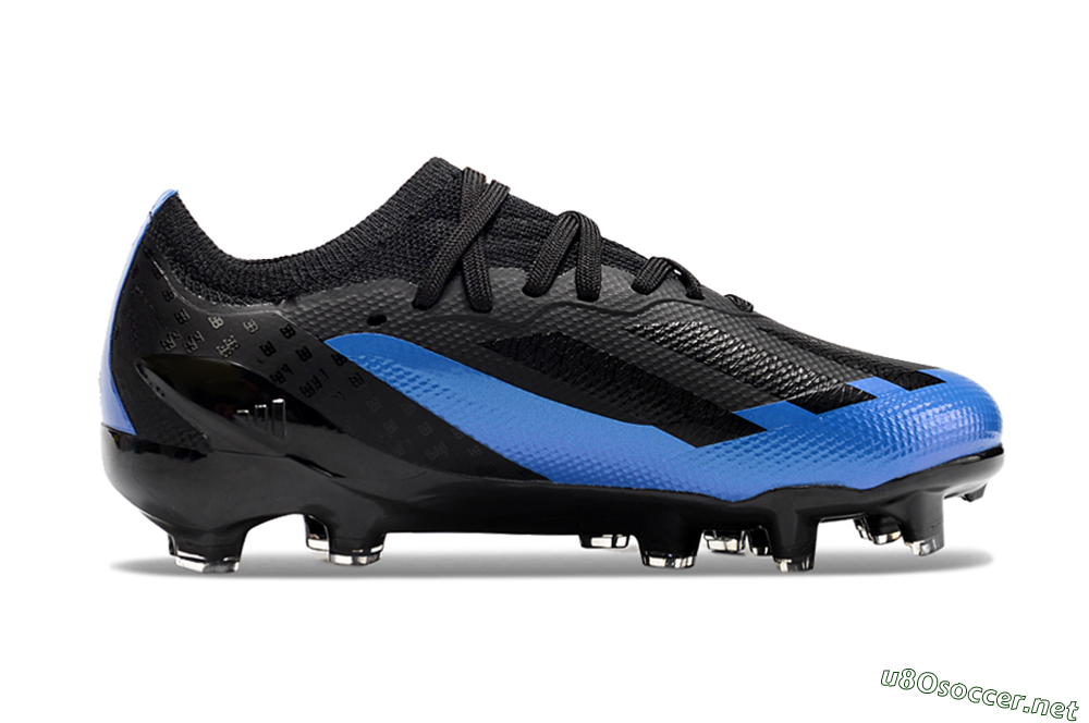 Kids Adidas X Speedportal.1 FG Football Boots - Black/Blue 6