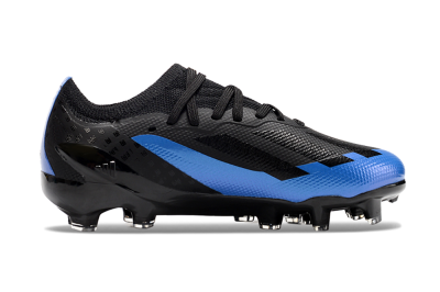 Kids Adidas X Speedportal.1 FG Football Boots - Black/Blue