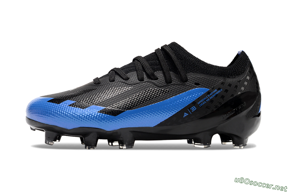 Kids Adidas X Speedportal.1 FG Football Boots - Black/Blue 0