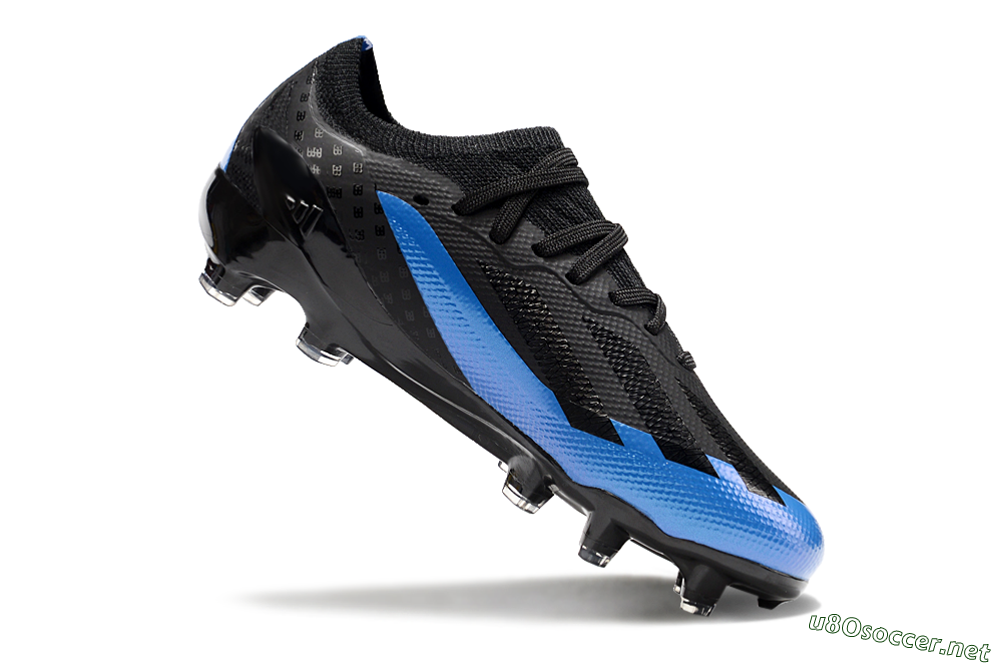 Kids Adidas X Speedportal.1 FG Football Boots - Black/Blue 4