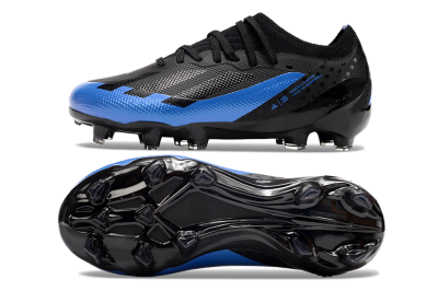 Kids Adidas X Speedportal.1 FG Football Boots - Black/Blue