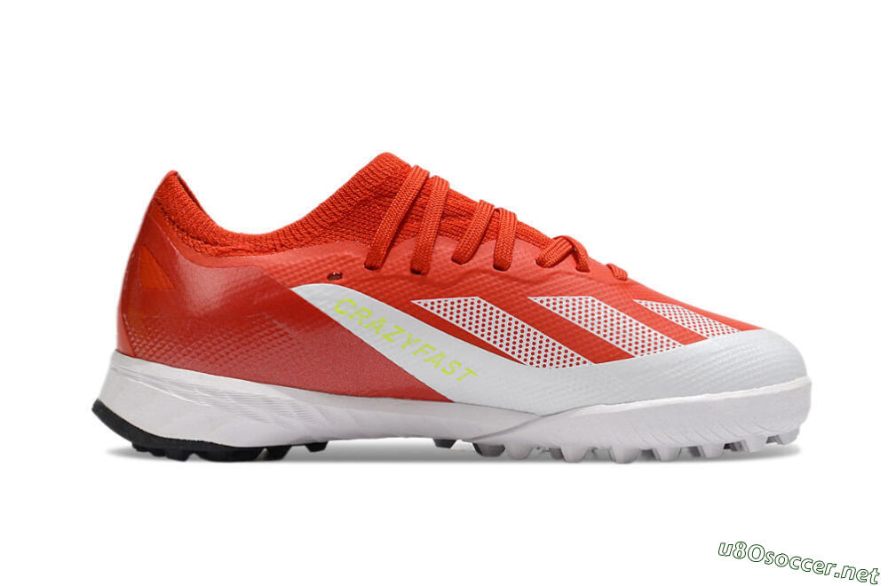 Kids Adidas X Speedportal.1 TF Football Shoes - Red/White/Black 6