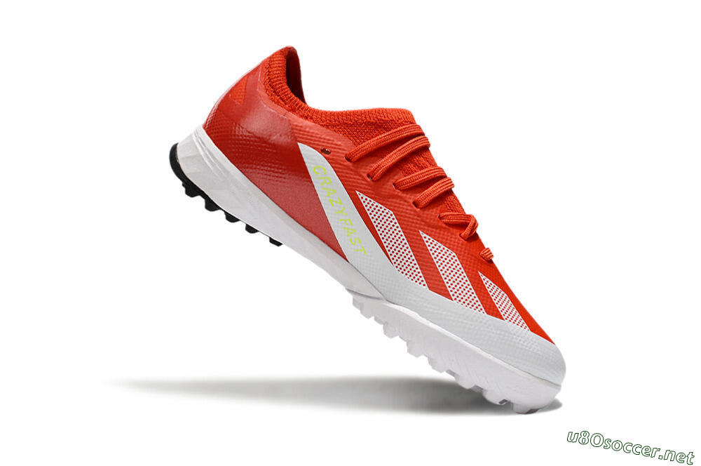 Kids Adidas X Speedportal.1 TF Football Shoes - Red/White/Black 4