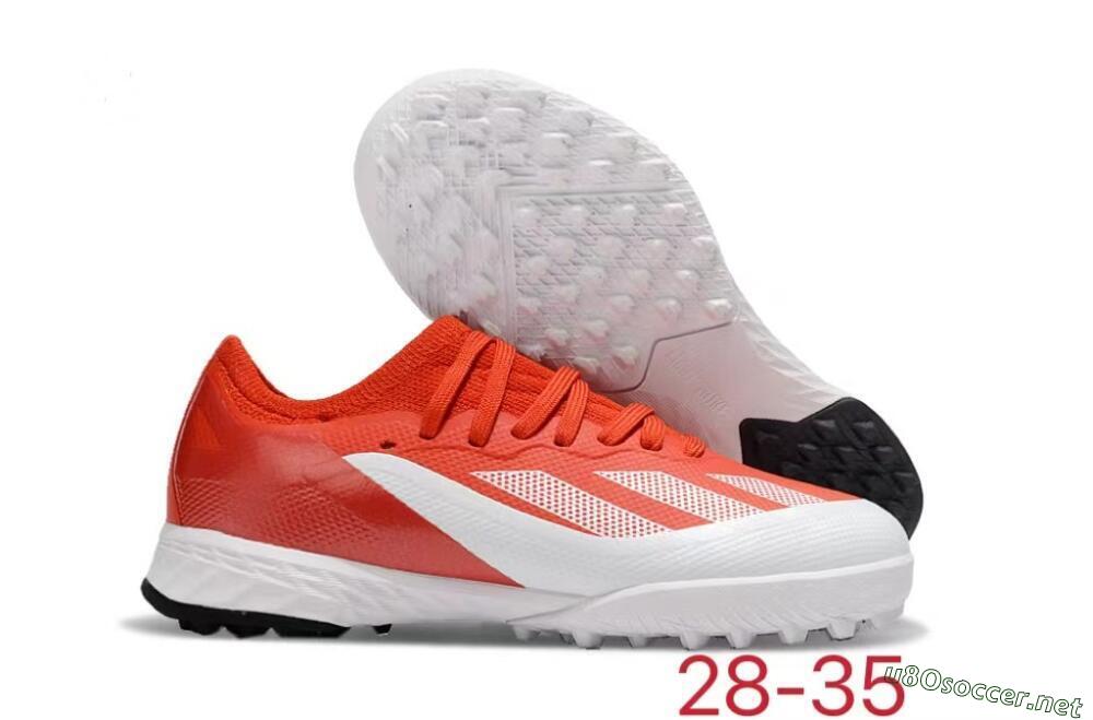 Kids Adidas X Speedportal.1 TF Football Shoes - Red/White/Black 2