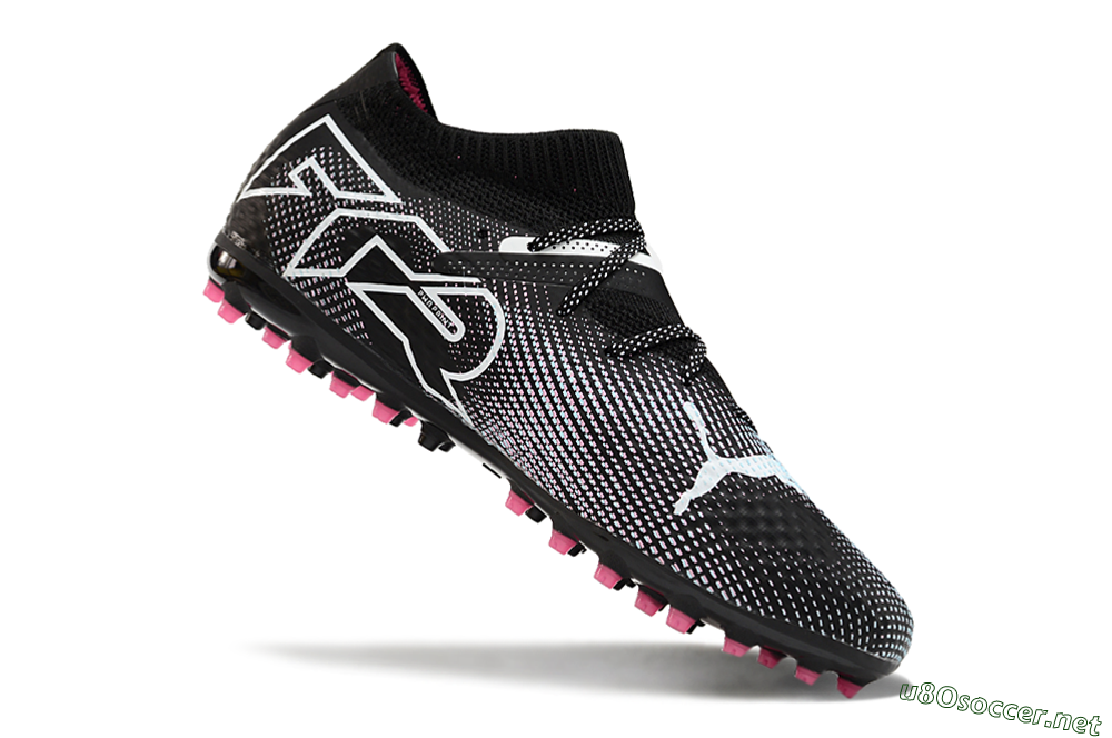 Men's Puma Future Ultimate MG Football Boots - Black/White/Pink 4