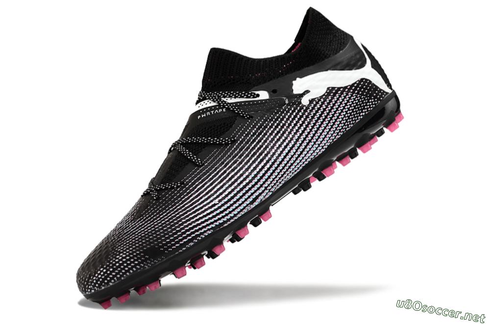 Men's Puma Future Ultimate MG Football Boots - Black/White/Pink 5