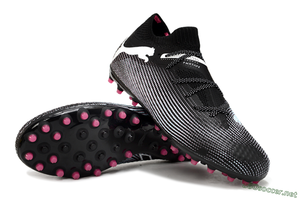 Men's Puma Future Ultimate MG Football Boots - Black/White/Pink 3