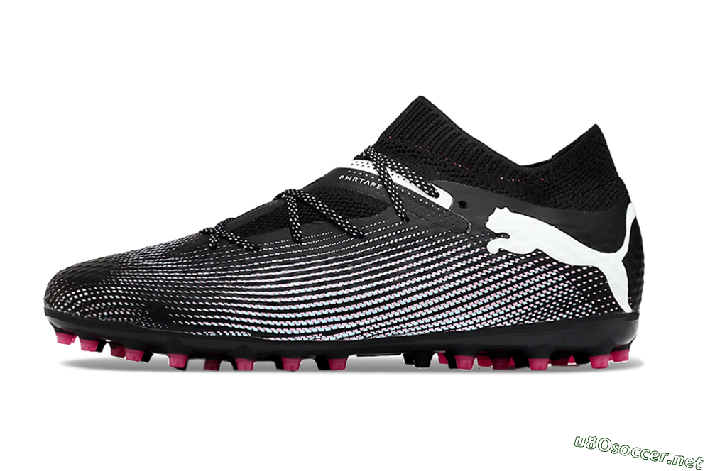 Men's Puma Future Ultimate MG Football Boots - Black/White/Pink 0