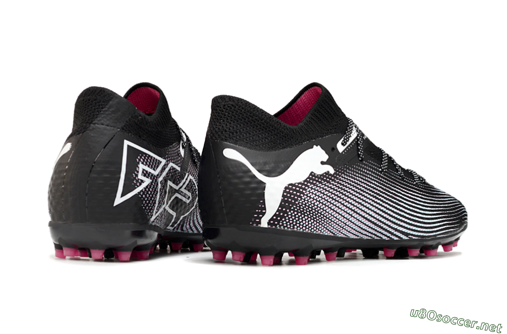 Men's Puma Future Ultimate MG Football Boots - Black/White/Pink 6