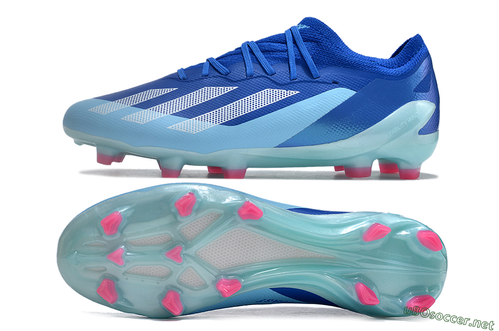 Kids Adidas X Speedportal.1 FG Football Boots - Blue/White/Pink 1