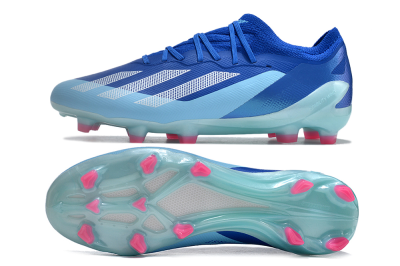 Kids Adidas X Speedportal.1 FG Football Boots - Blue/White/Pink
