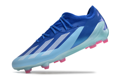 Kids Adidas X Speedportal.1 FG Football Boots - Blue/White/Pink