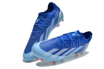 Kids Adidas X Speedportal.1 FG Football Boots - Blue/White/Pink