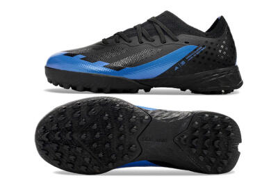 Kids Adidas X Speedportal.1 TF Football Shoes - Black/Blue