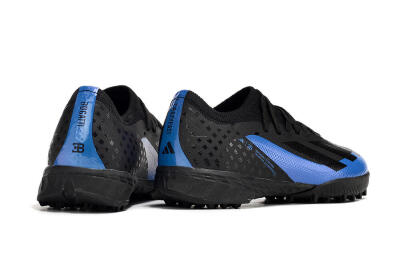 Kids Adidas X Speedportal.1 TF Football Shoes - Black/Blue