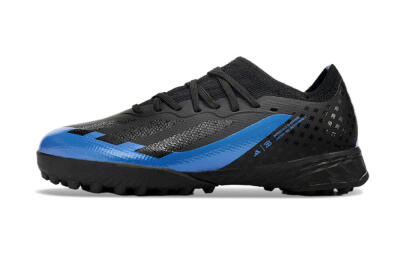 Kids Adidas X Speedportal.1 TF Football Shoes - Black/Blue