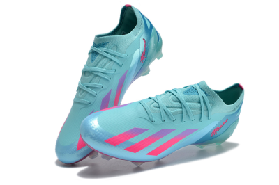 Kids Adidas X Speedportal.1 FG Football Boots - Jade/Pink/Purple