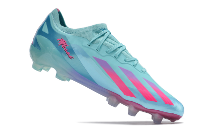 Kids Adidas X Speedportal.1 FG Football Boots - Jade/Pink/Purple