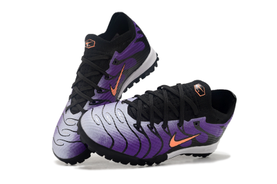 Kids Nike Air Zoom Mercurial Vapor 15 Elite TF Football Shoes - Purple/Black/Orange