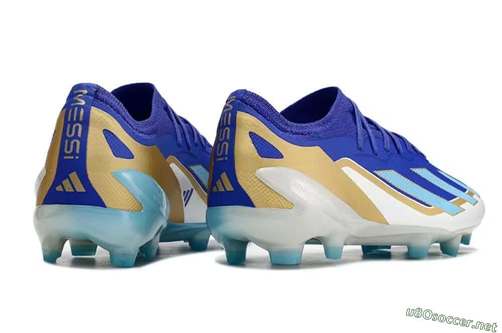 Kids Adidas X Speedportal.1 FG Football Boots - Blue/Gold/White 7