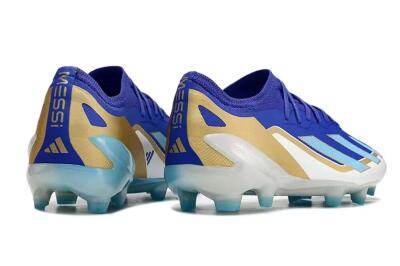 Kids Adidas X Speedportal.1 FG Football Boots - Blue/Gold/White